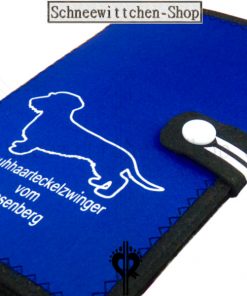 ZÜCHTER EU-Heimtierausweise für Rauhaarteckel | Hundepasshüllen mit ihrem ZÜCHTER LOGO | blau