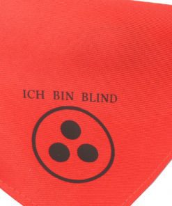 Hundehalstuch Mit Name oder Motiv bedruckt, Kopftuch Hundehalsband Ich Bin Blind