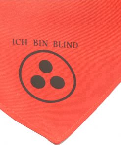 Hundehalstuch Mit Name oder Motiv bedruckt, Kopftuch Hundehalsband Ich Bin Blind